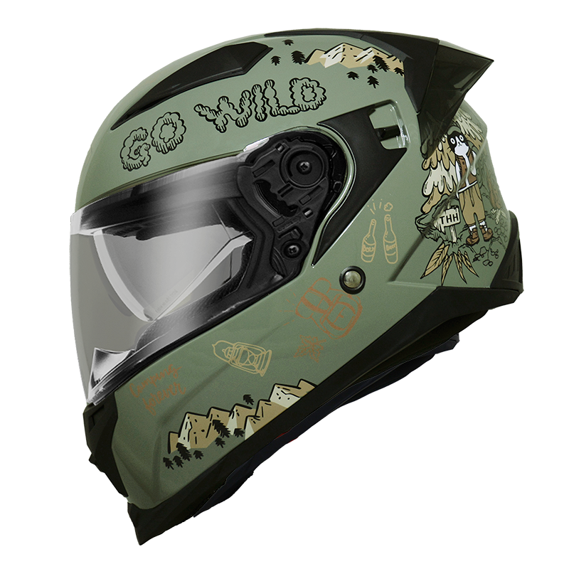 THH T840B 野FUN 工裝綠 全罩式 安全帽 小帽體