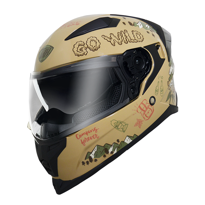 THH T840B 野FUN 卡其 全罩式 安全帽 小帽體