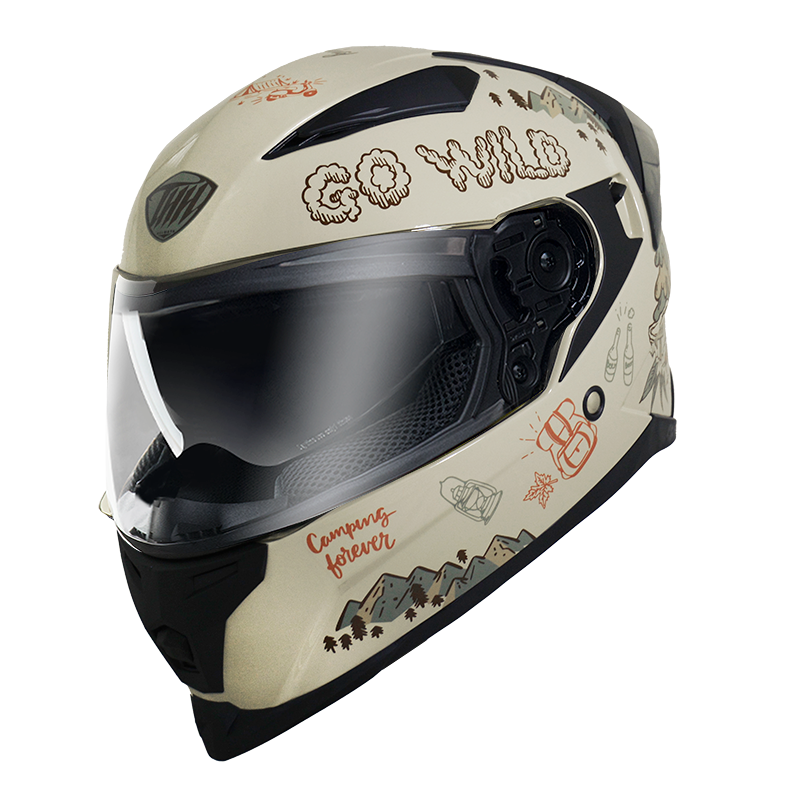 THH T840B 野FUN 沙色 全罩式 安全帽 小帽體