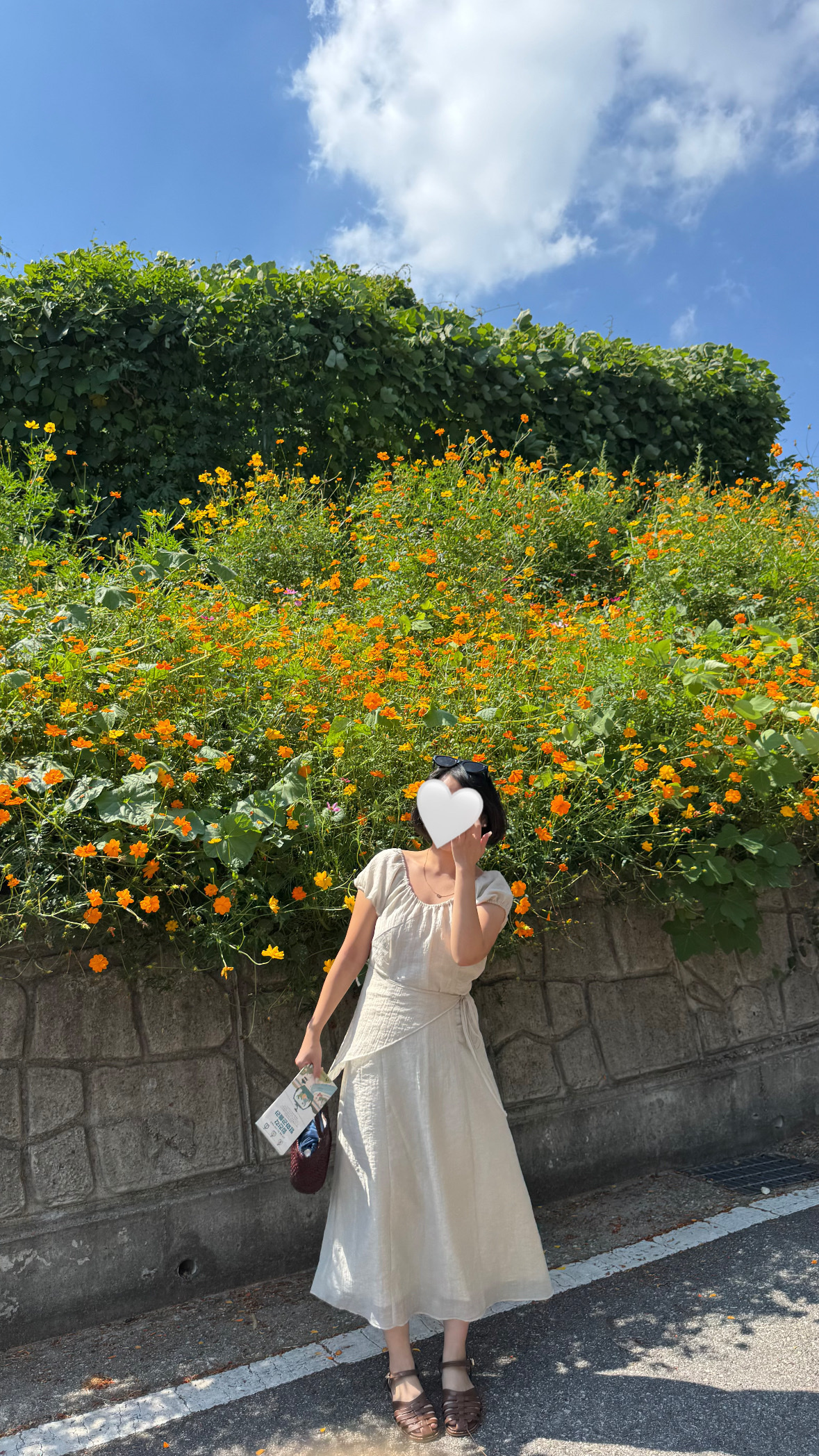 皺皺綁腰連身裙🤍