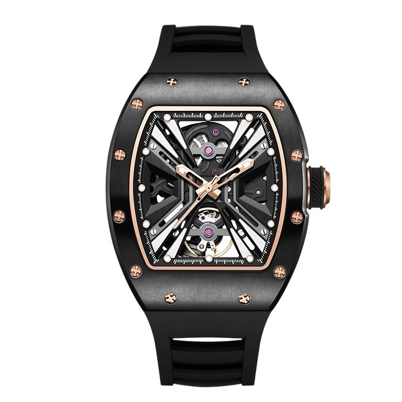 【BENTLEY 賓利】THE INTERSTELLAR 星際系列 BL-31 酒桶 機械 雙面鏤空 夜光 手錶