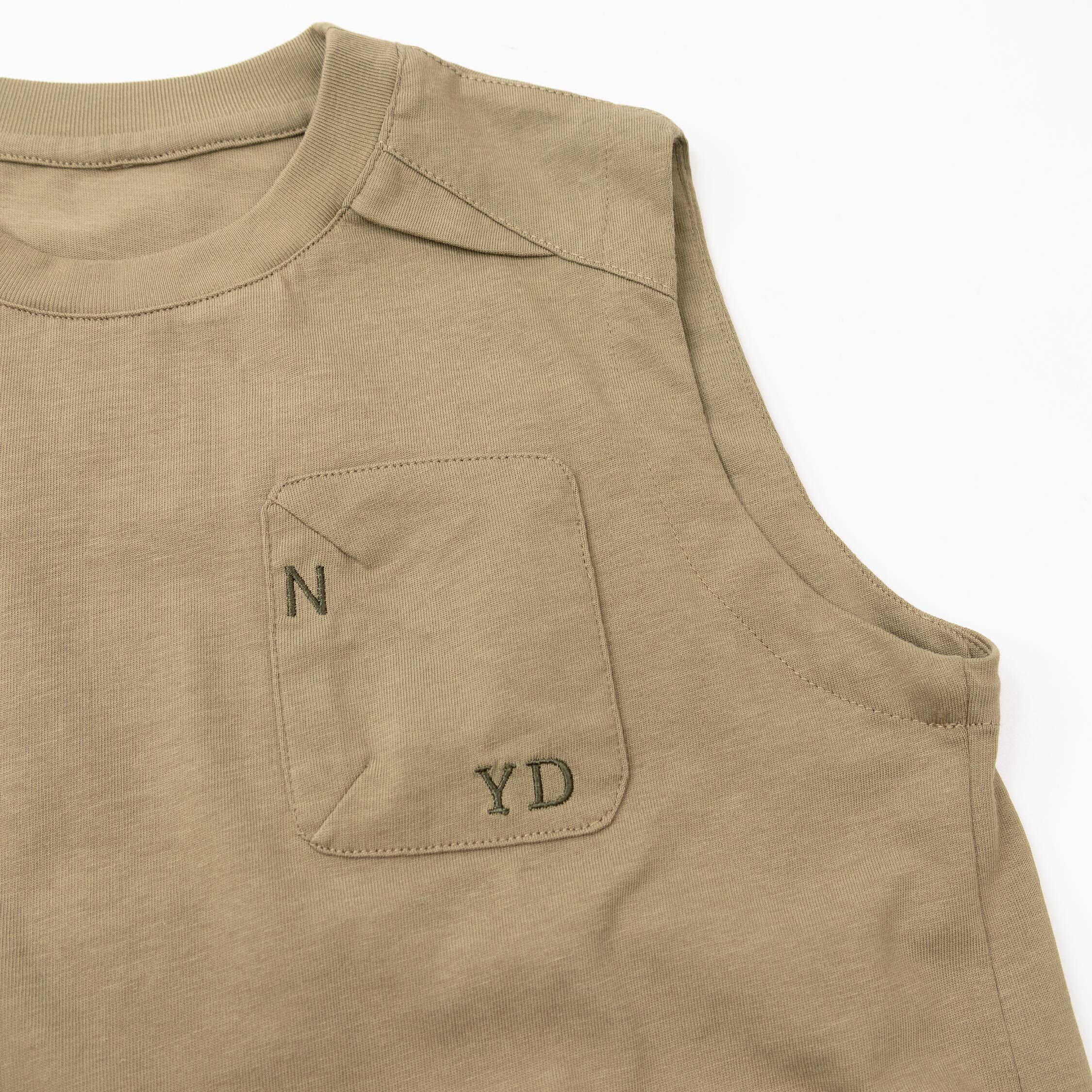 【H50782】藝術字母刺繡設計背心/上衣