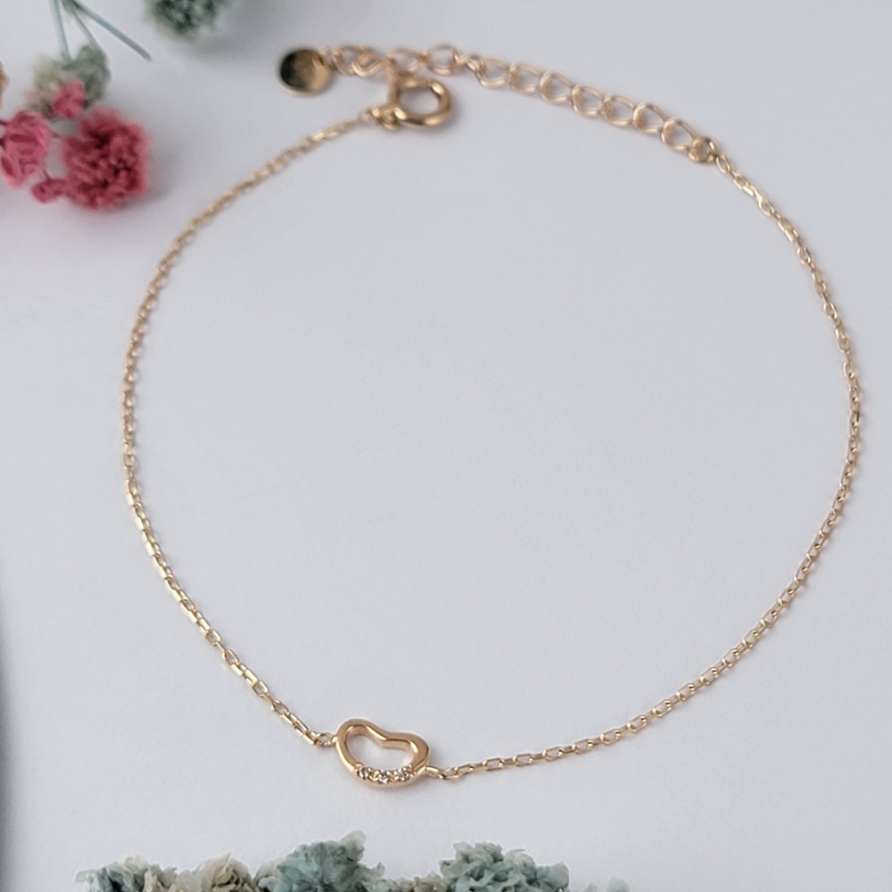 【me.luxe】K10相思豆1分鑽石手鍊