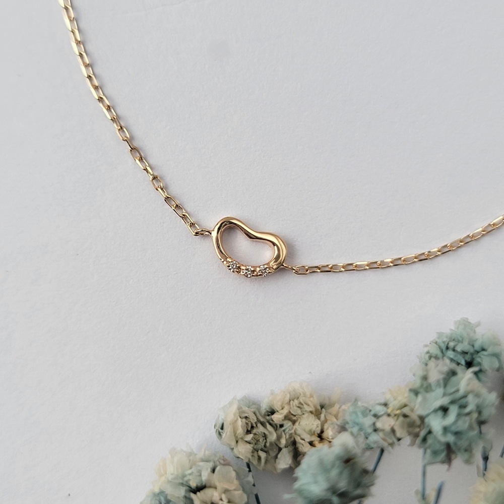 【me.luxe】K10相思豆1分鑽石手鍊