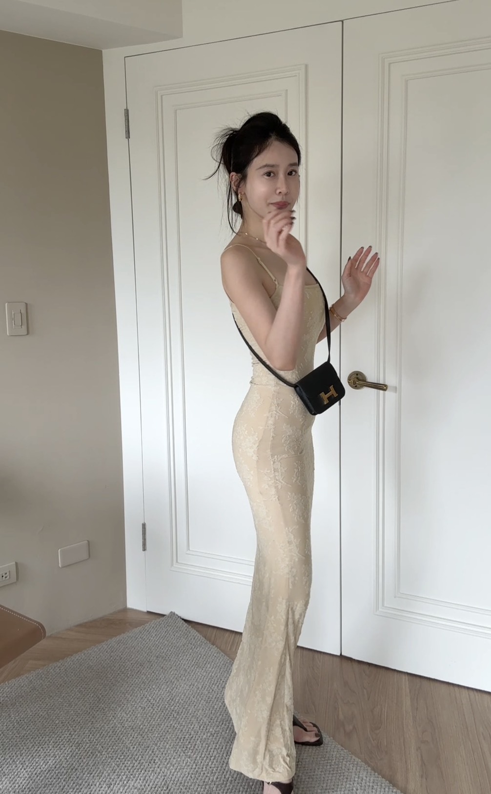 緹花合身魚尾連衣裙*少量現貨*