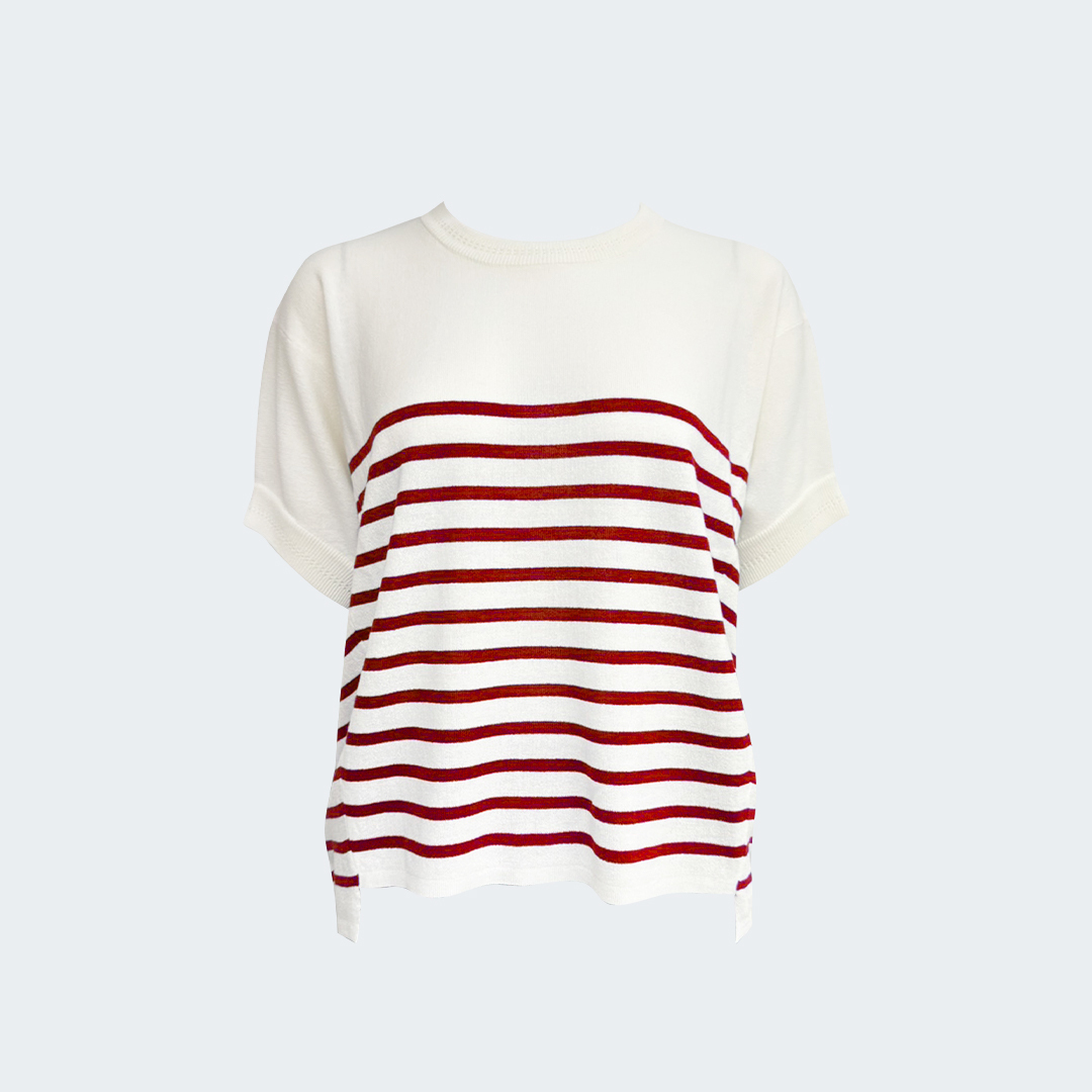 夏日風帆條紋針織衫