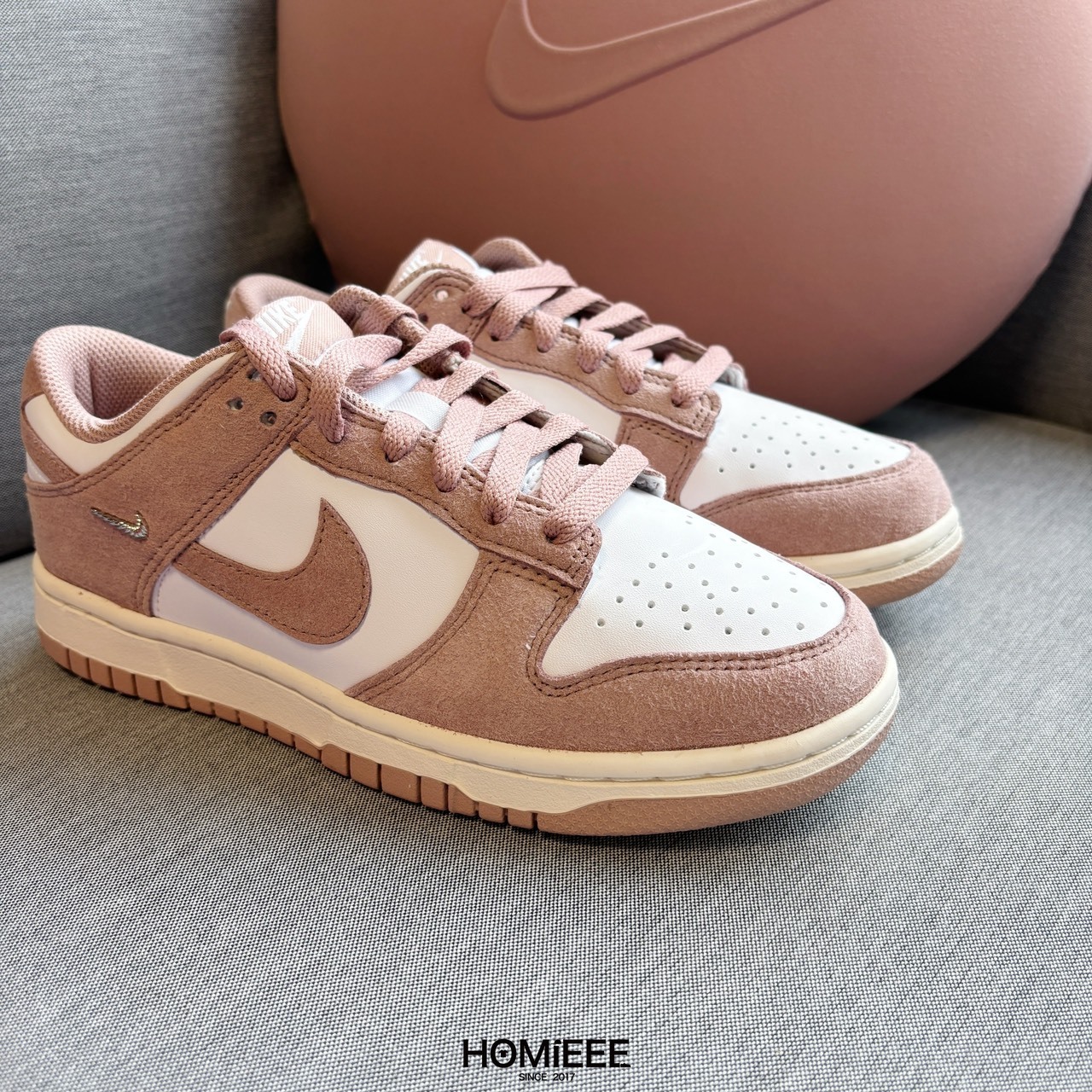 Nike Dunk Low Rose Whisper 玫瑰粉 麂皮 女鞋 [IB4417-102]