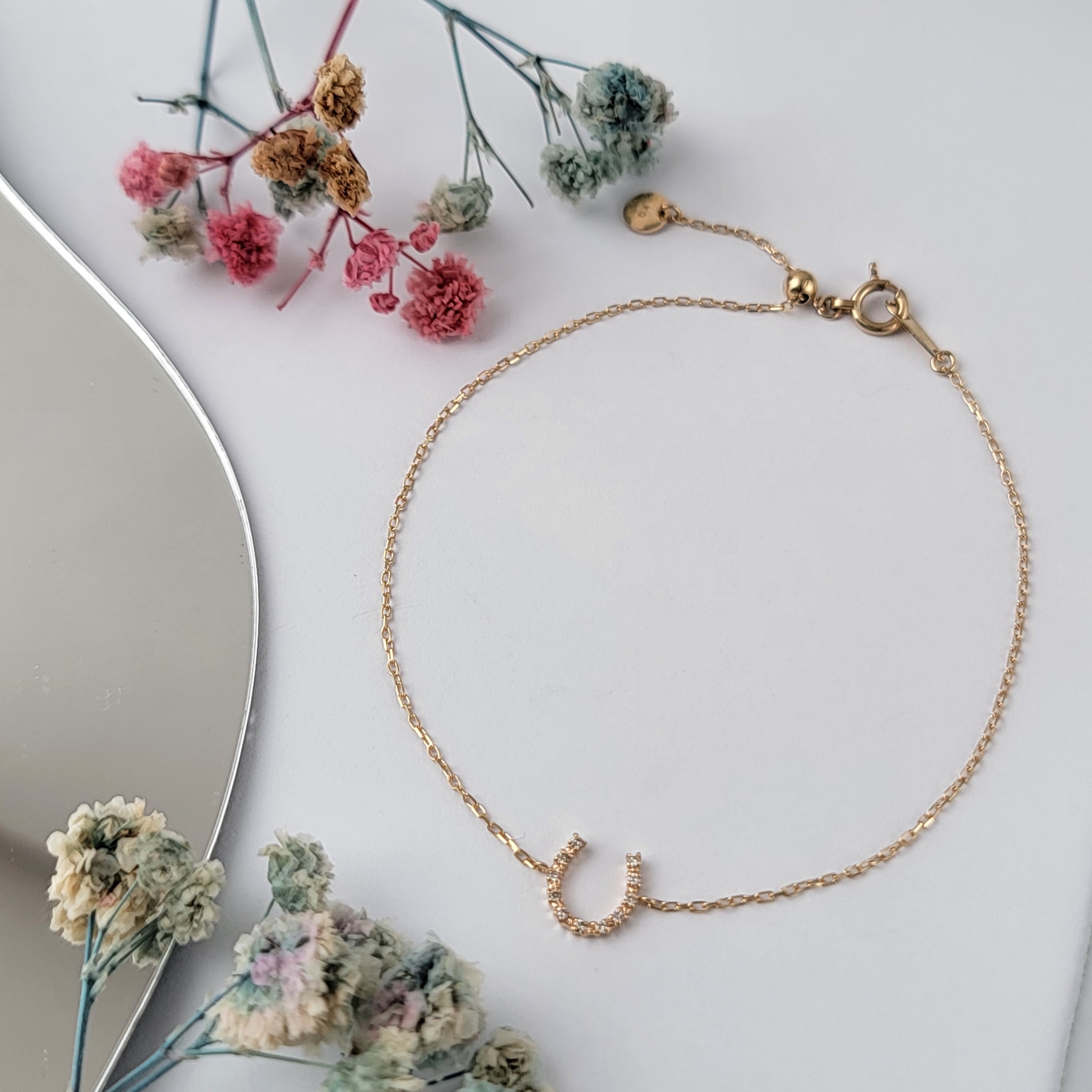 【me.luxe】K10大馬蹄4分鑽石手鍊