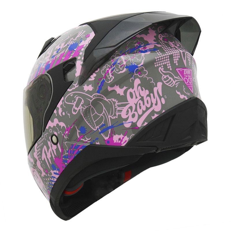 THH T840B BANANA芭娜娜 灰/粉藍-男女款 安全帽-