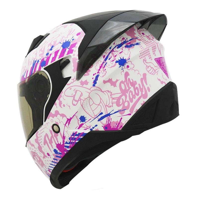 THH T840B BANANA芭娜娜 白/粉藍-男女款 安全帽-