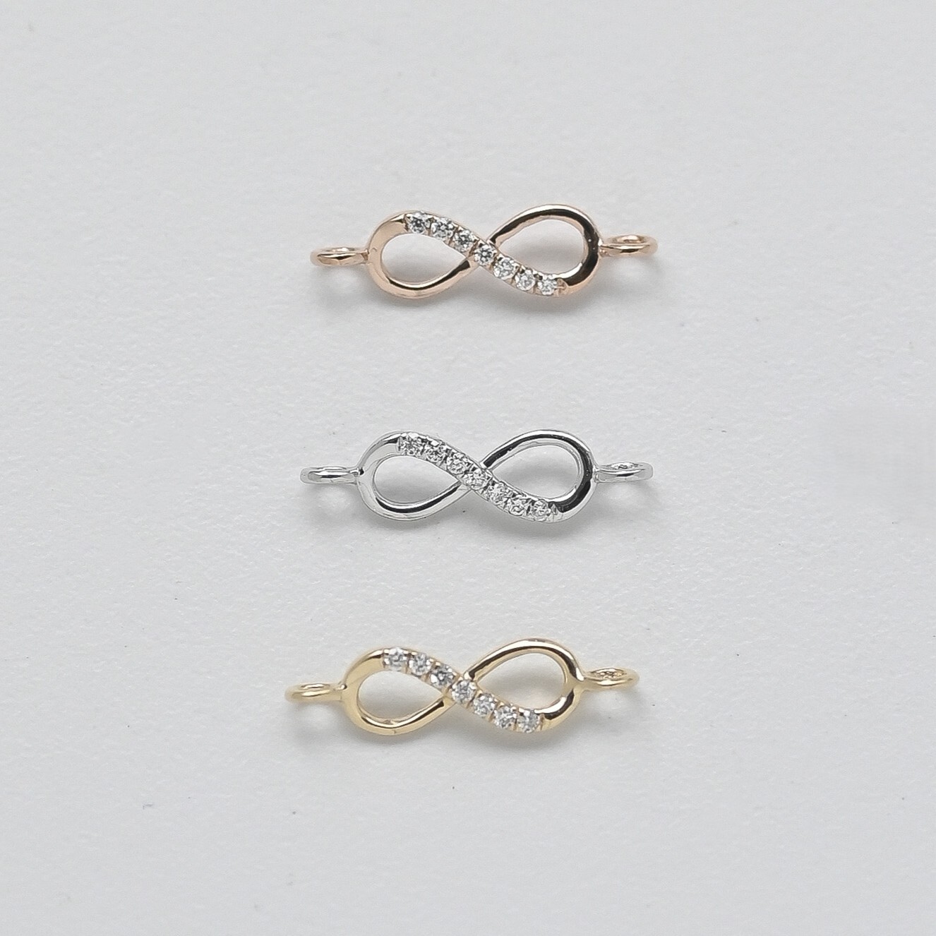 18K Infinity Diamond String Bracelet