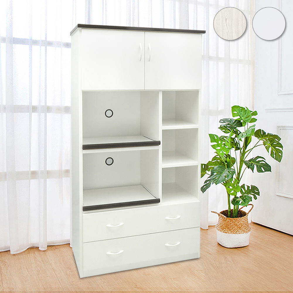 3.1尺二門二抽二拉盤防水塑鋼電器櫃/收納高餐櫃(兩色可選)