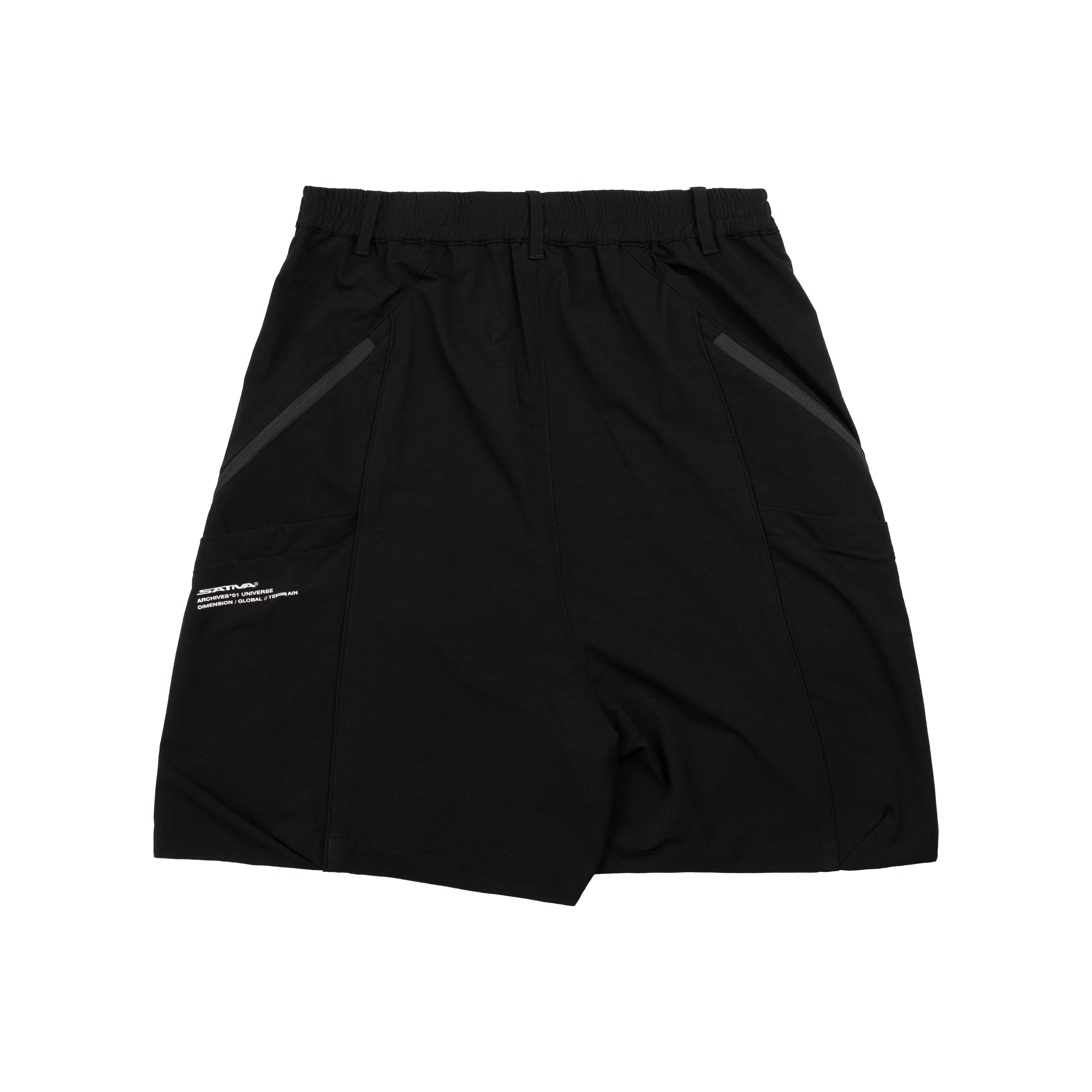 SP-04 “Multi-Material” Utility Track Pants - Black