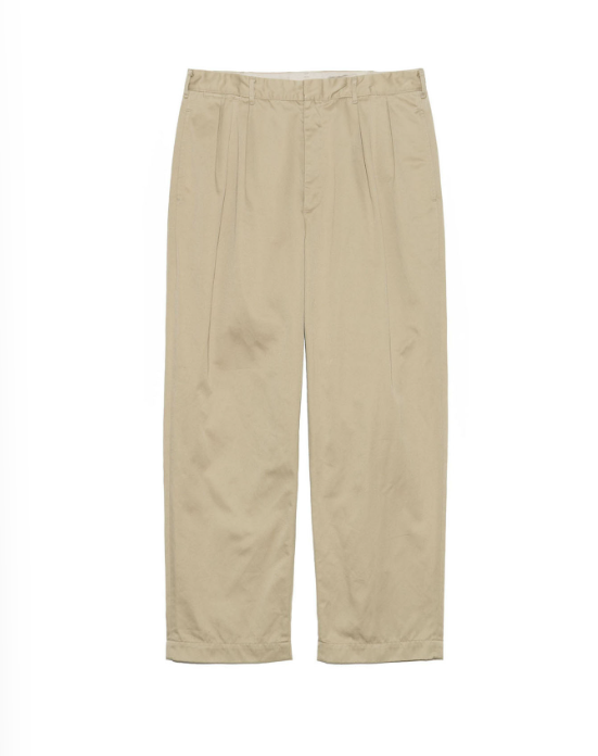 Nanamica / 雙褶斜紋棉長褲 / S24FC054  / AUG25