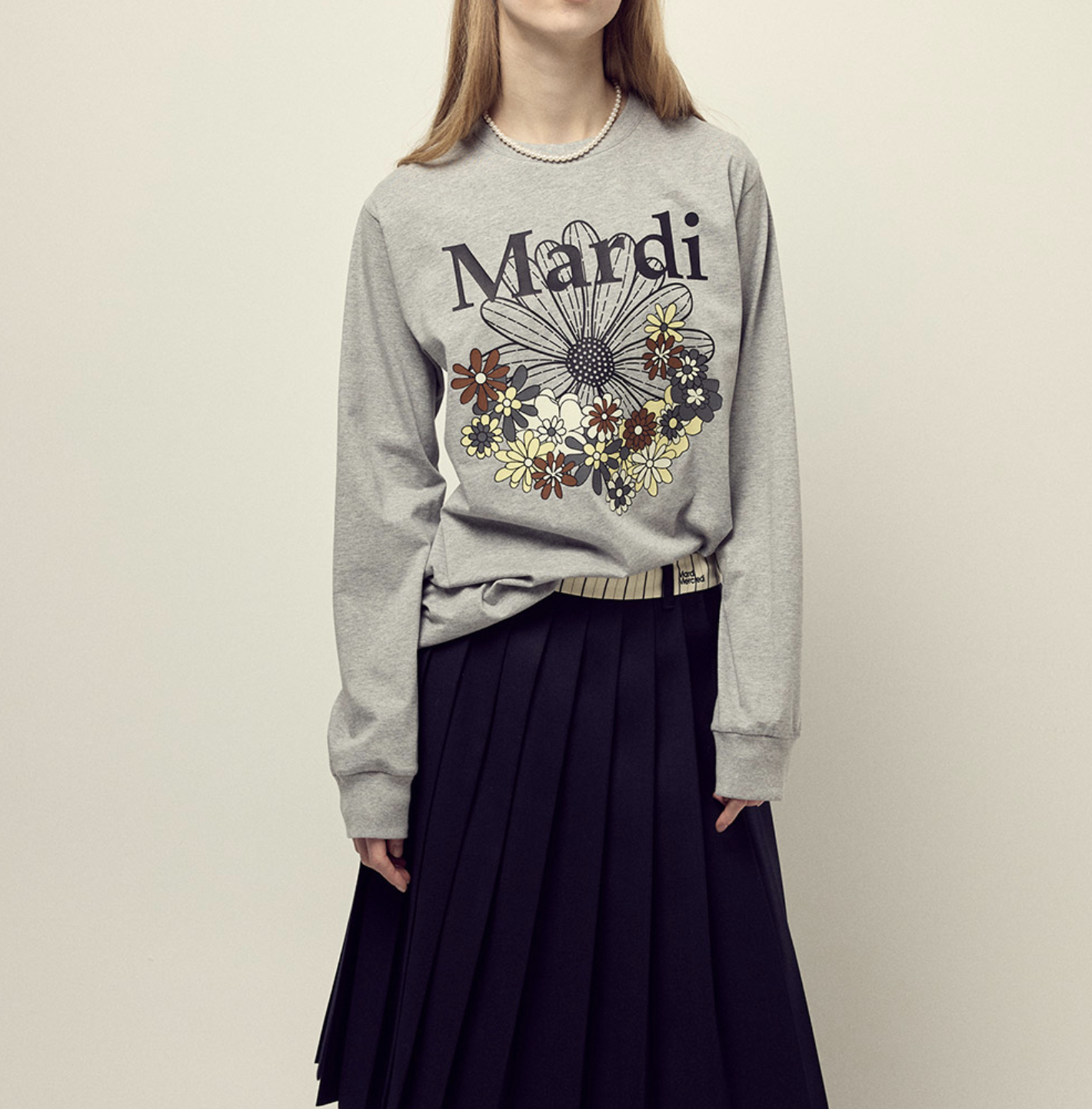 韓國Mardi Mercredi TSHIRT LONG SLEEVE FLOWERMARDI JARDIN_
