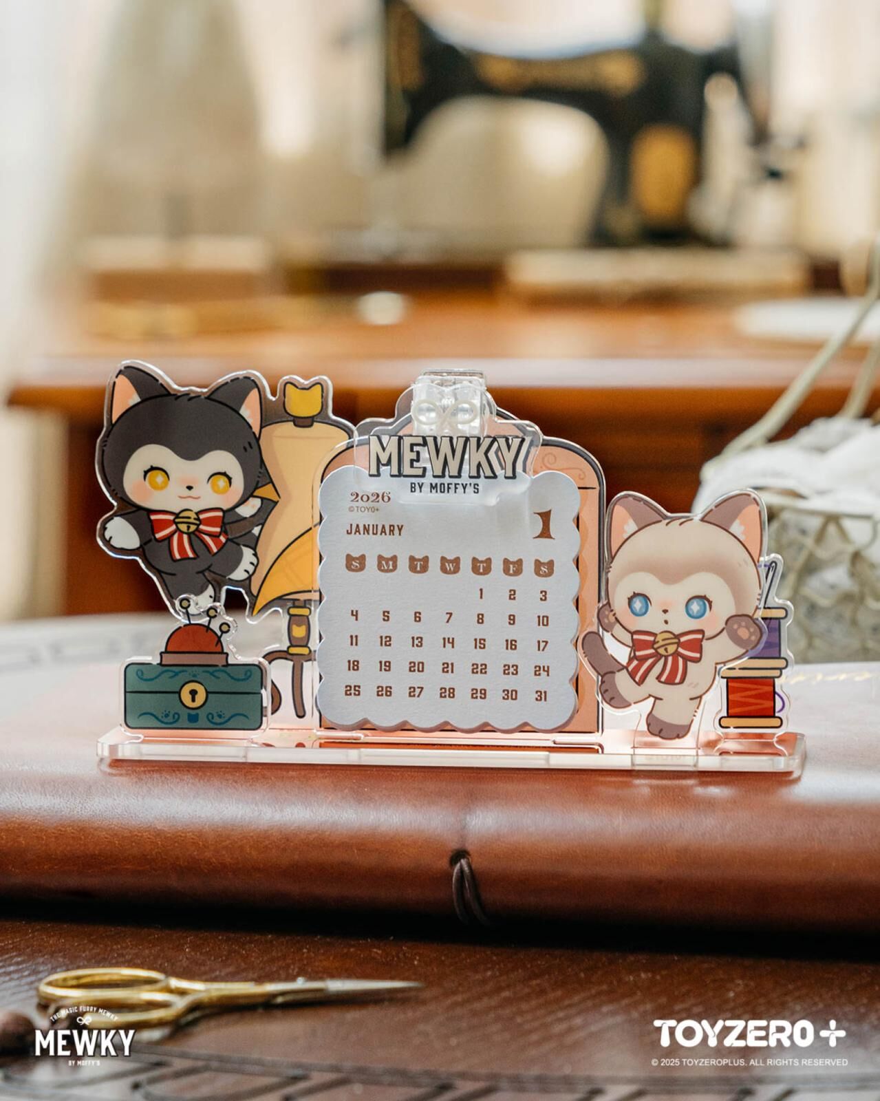 Moffy's - Mewky 座檯月曆&便利貼（黑貓,暹羅貓）