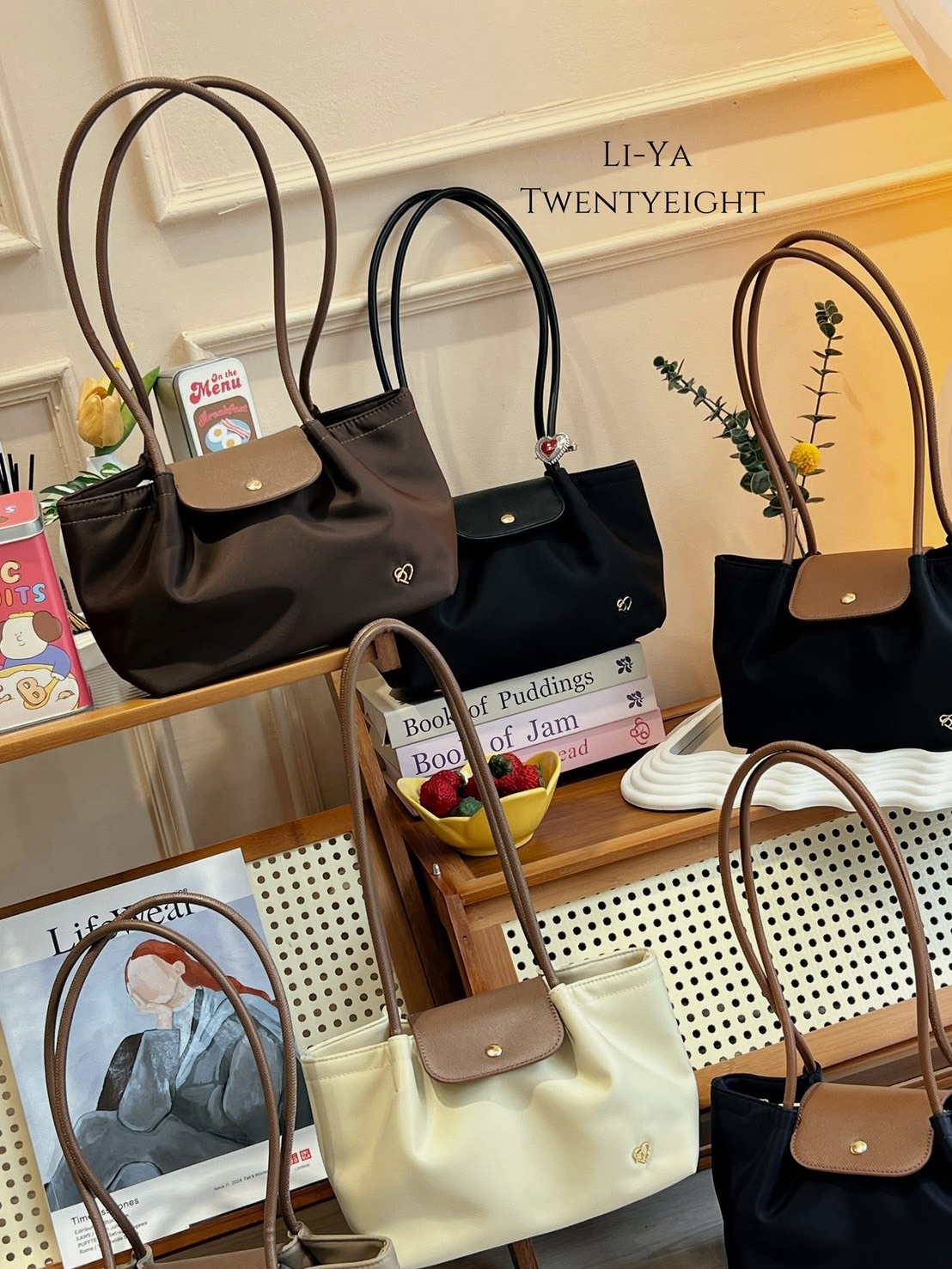 【Luxury】泰國新小眾品牌崛起 狂洗IG PONYPONY 日韓系女孩必收！Longchamp平替 多色可選 黑咖棕米白深藍 肩背包 手提包