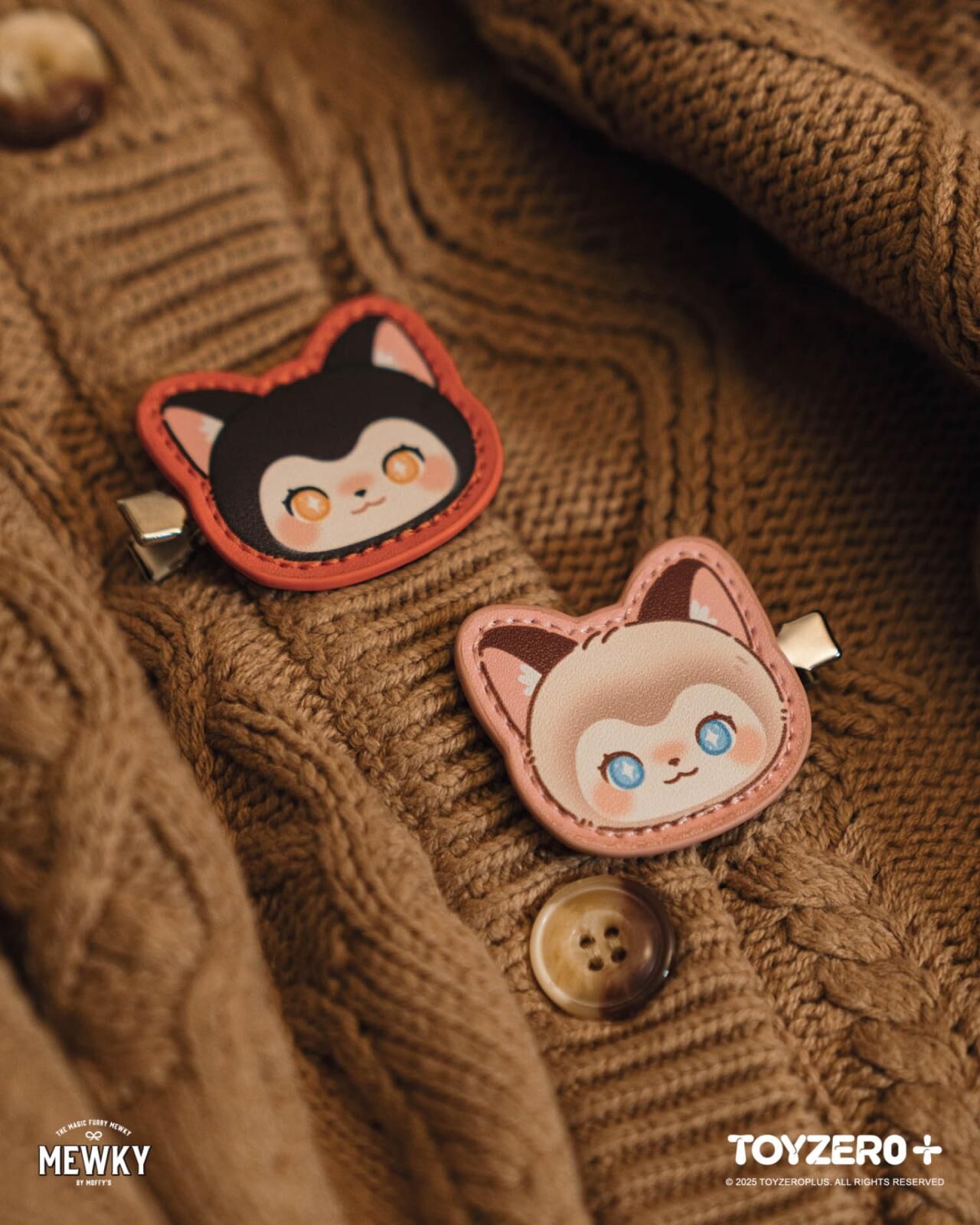 Moffy's - Mewky 髮夾（黑貓,暹羅貓）