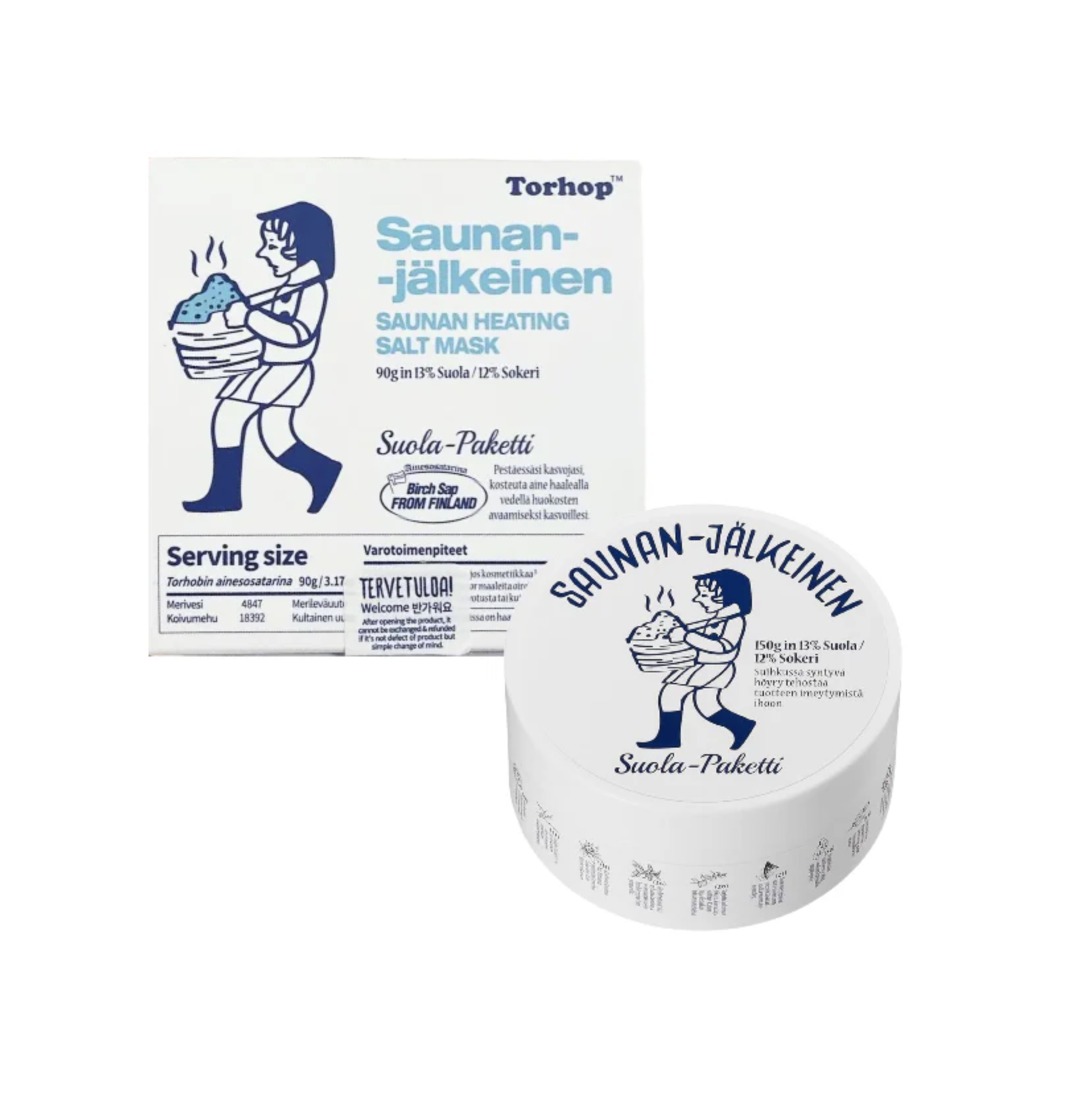 Torhop｜Saunan Heating Salt Mask 奇妙沖涼 桑拿海鹽面膜 90g｜去痘收毛孔