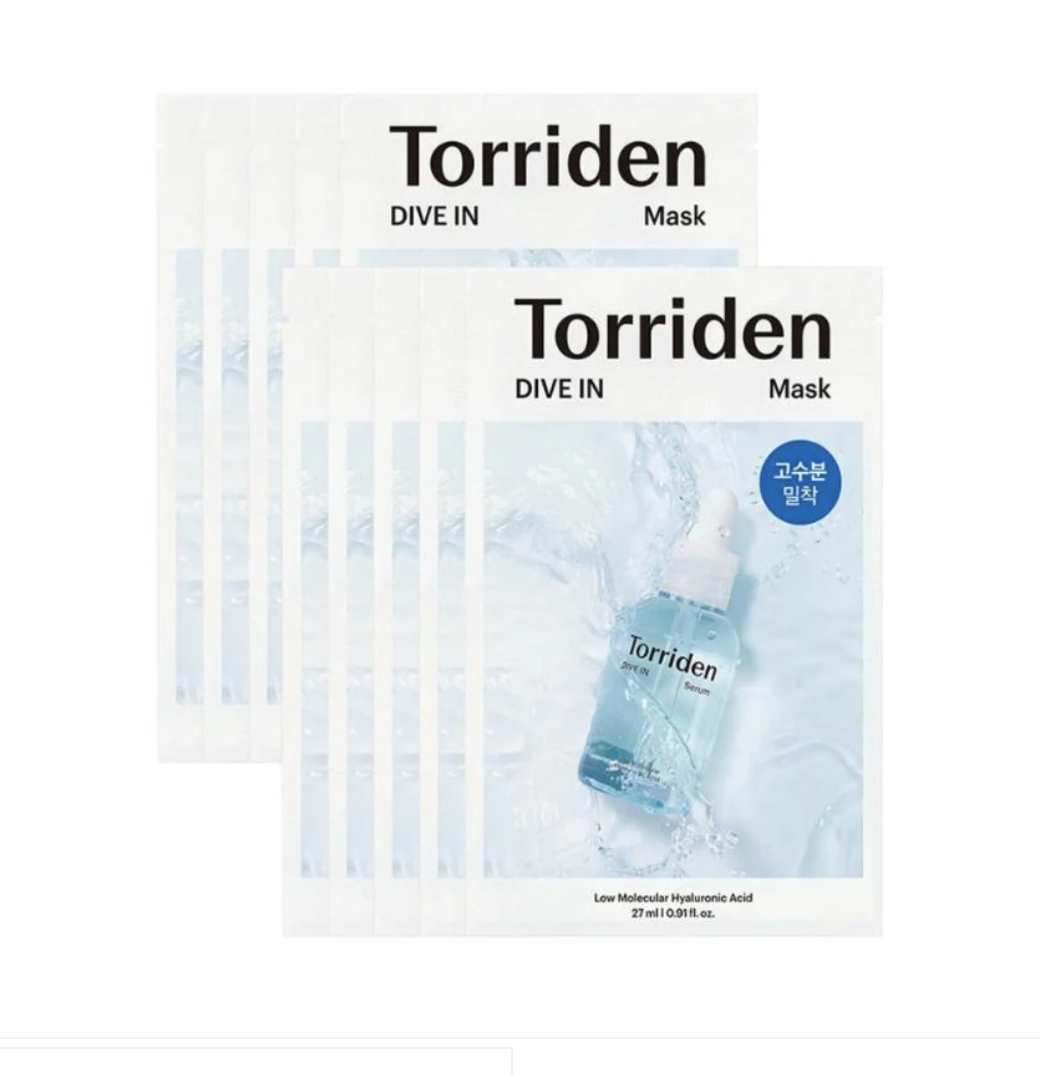 Torriden｜"10ea" DIVE-IN 低分子玻尿酸面膜 Low Molecular Hyaluronic Acid Mask Pack
