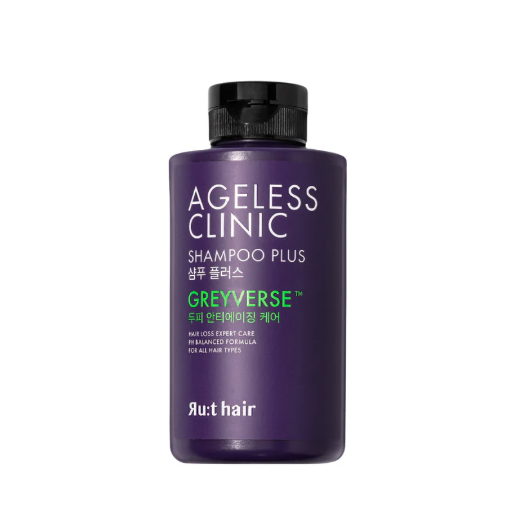 Ru:t hair｜Root Hair Ageless Clinic Shampoo Plus 韓國頭皮抗老化 防脫黑髮生髮皇洗髮水洗頭水PLUS (300ml)【2024新裝】