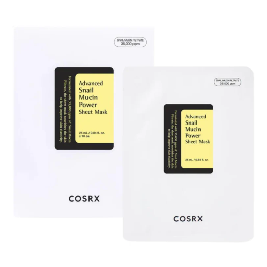 COSRX | Advanced Snail Mucin Power 高級蝸牛黏蛋白能量精華面膜套裝 (10片)｜豐富保濕 滋養修復受損肌膚