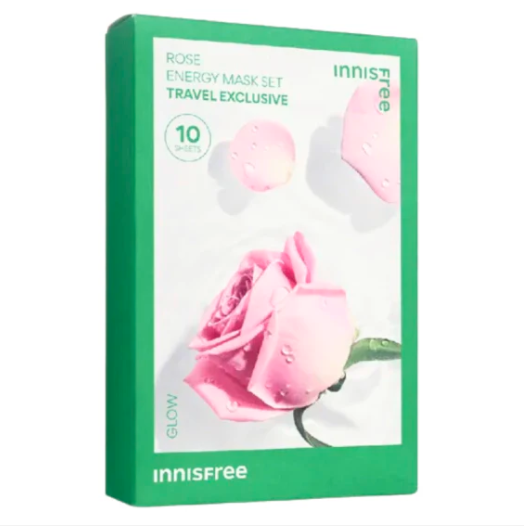 Innisfree｜玫瑰能量面膜 10片裝｜水潤亮膚、滋潤肌膚