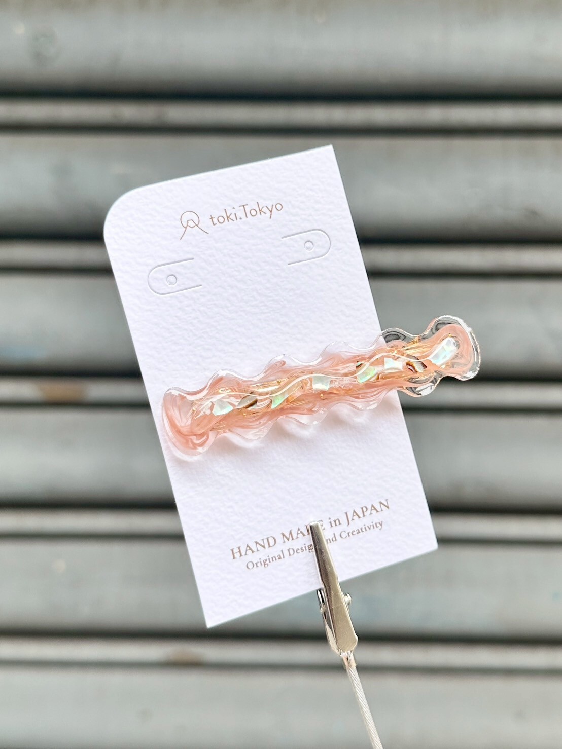 [marumo] uneune clip/coral | 髮夾 | NO.18