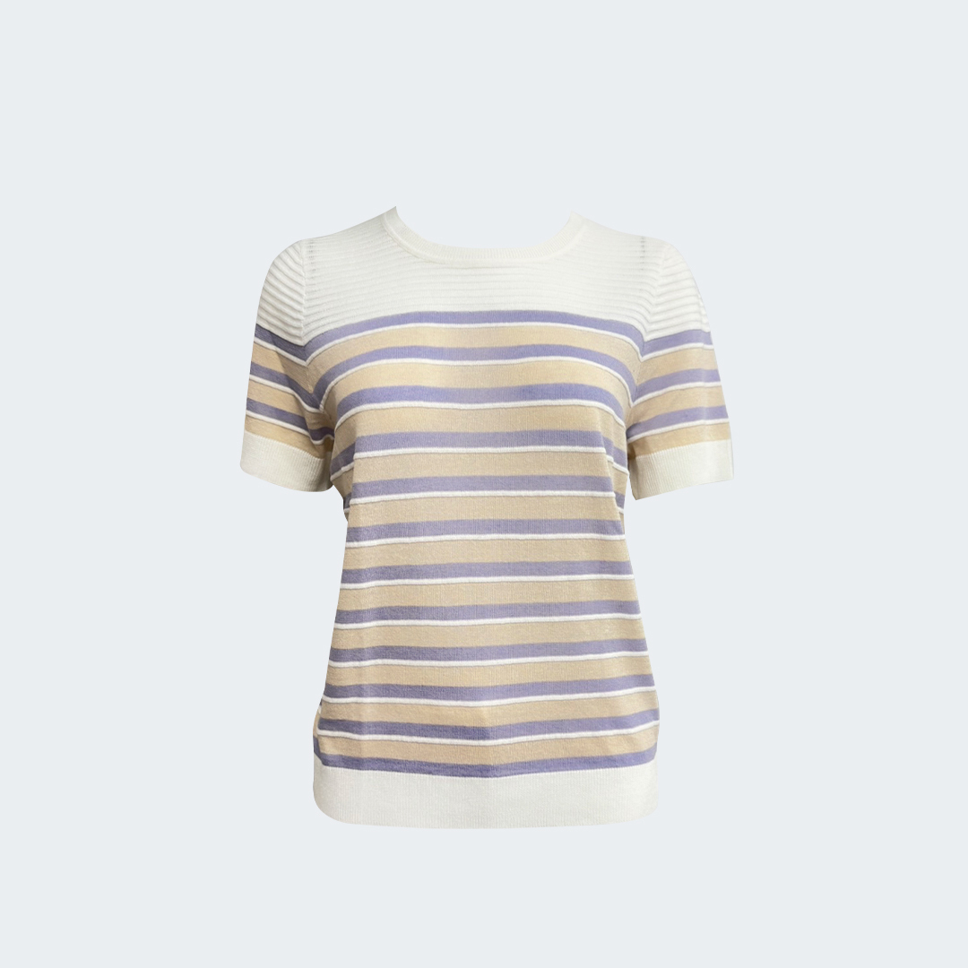 城市漫步條紋針織上衣