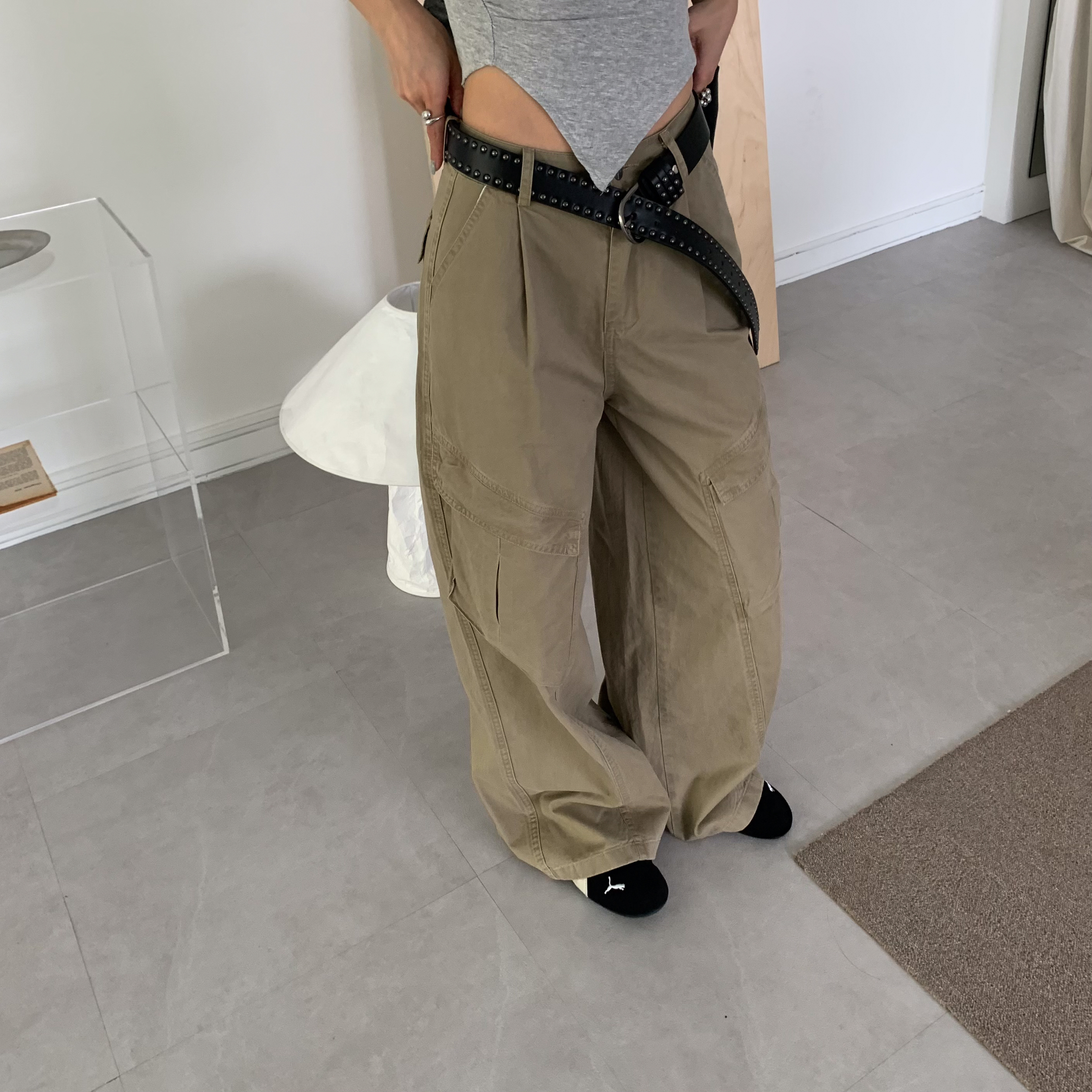 ISA_(新色)被問n次! 紐約街頭前壓摺(隨機送皮帶!)工裝褲_57021