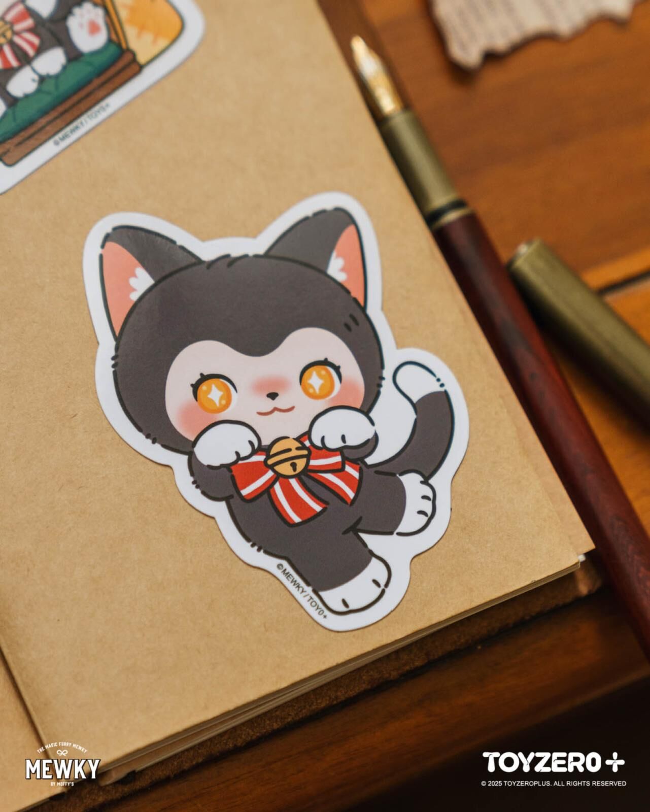 Moffy's - Mewky 貼紙（黑貓-站立）