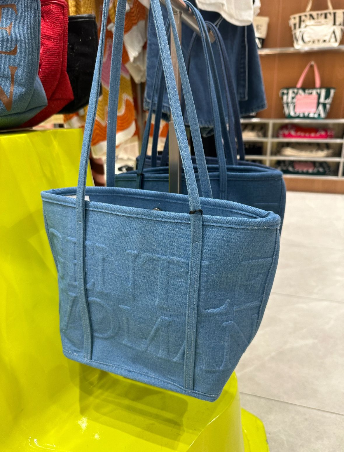 Gentle Woman Denim Soiree Hauler Bag(Light Blue)