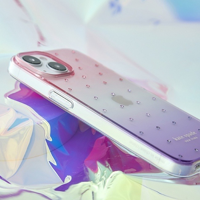 【kate spade】 iPhone 14/Pro/Plus/Pro Max 精品手機殼 紫色星空