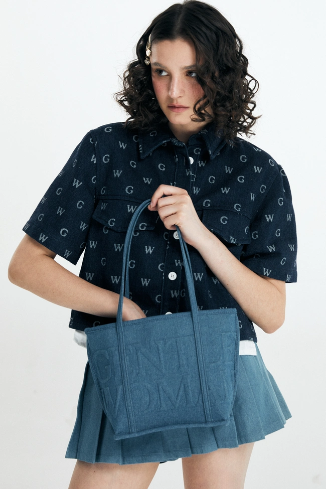 Gentle Woman Denim Soiree Hauler Bag(Blue)