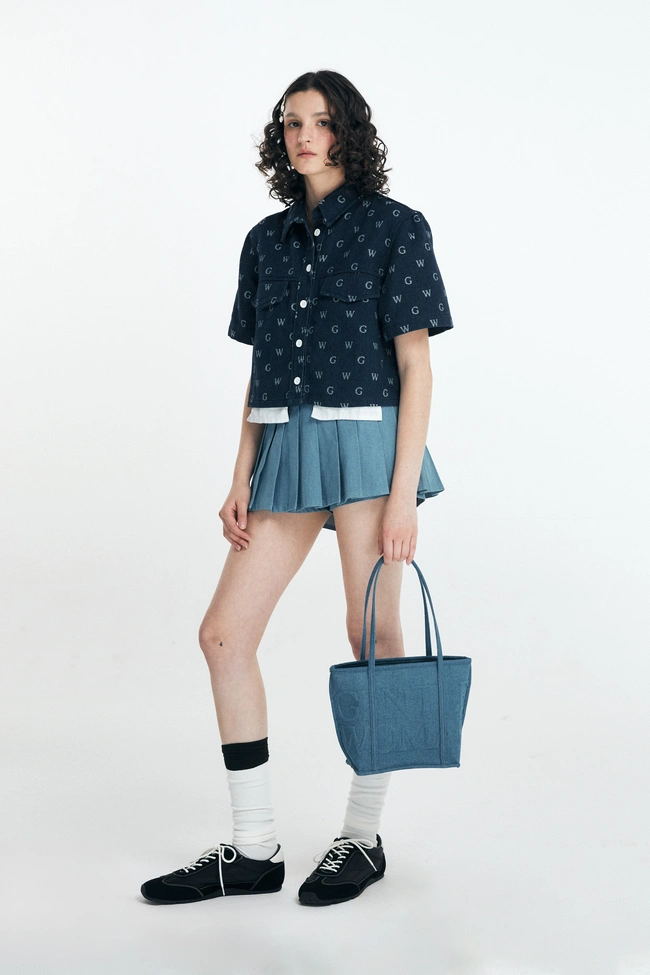 Gentle Woman Denim Soiree Hauler Bag(Blue)