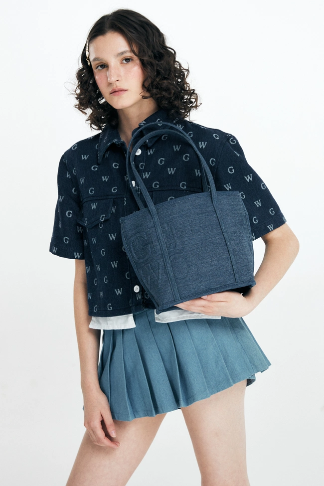 Gentle Woman Denim Soiree Hauler Bag(Navy)