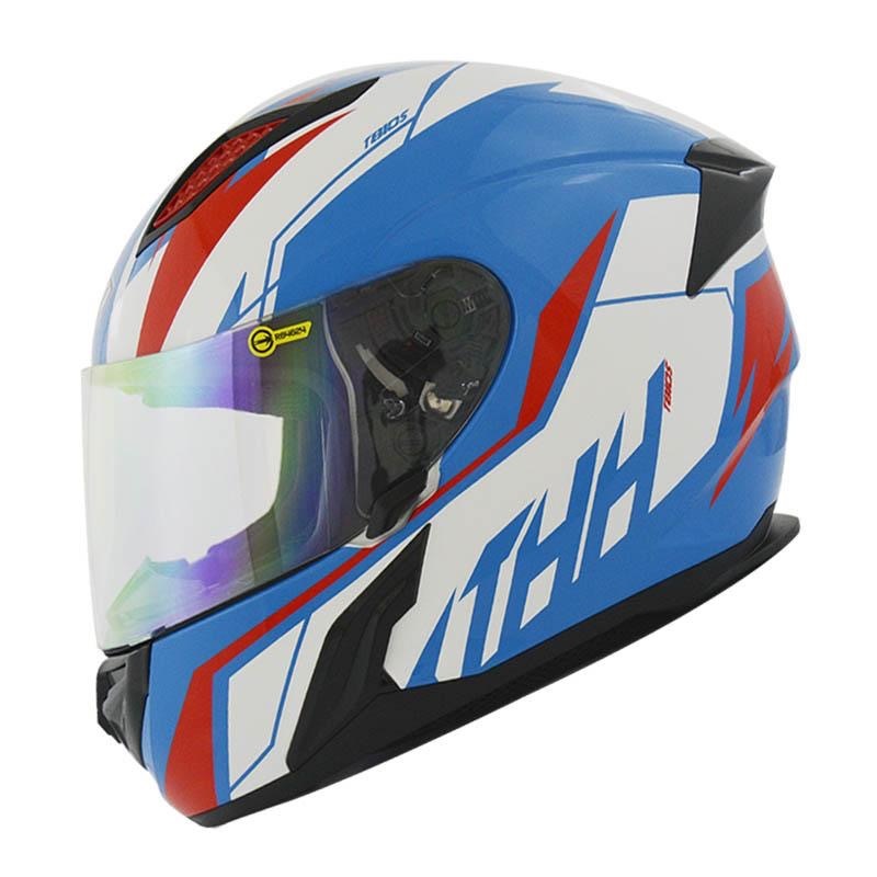 THH T810S TURBO 白/藍紅 彩繪 -男女款 安全帽-