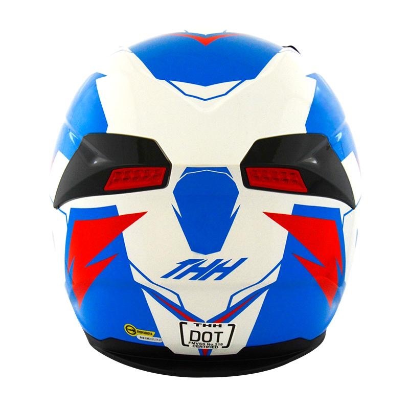 THH T810S TURBO 白/藍紅 彩繪 -男女款 安全帽-
