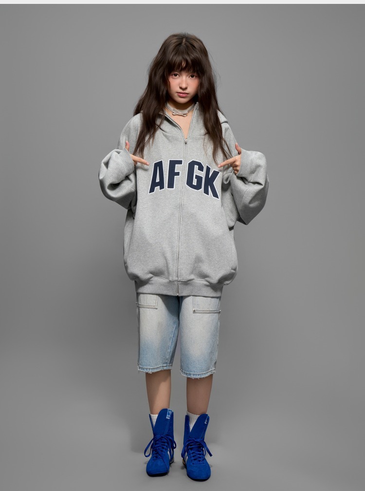 AFGK 徽章刺繡 胸前字體大Logo  連帽外套 A FEW GOOD KIDS