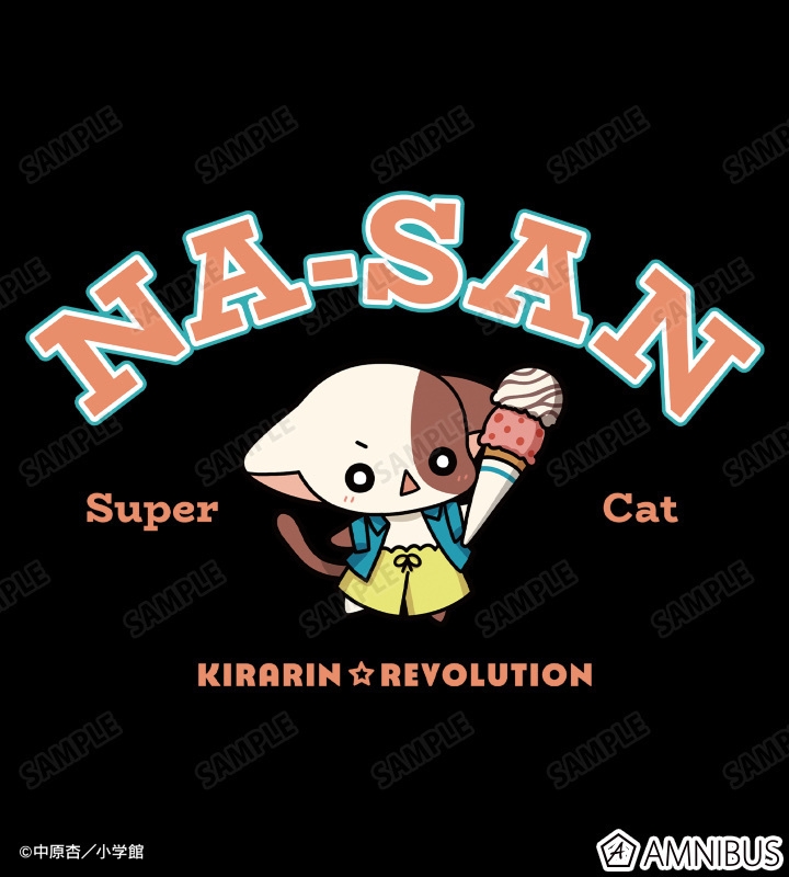 AB87118 預訂 2025/11月 きらりん☆レボリューション なーさん ちびキャラ 夏ver. BIGシルエットTシャツ アイス/ユニセックス