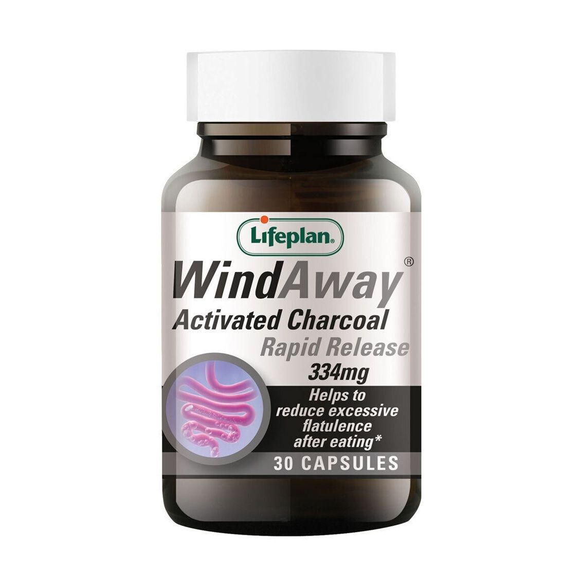 #N/A - Lifeplan - WindAway 活性碳 334mg 膳食補充劑 30粒裝 (平行進口)