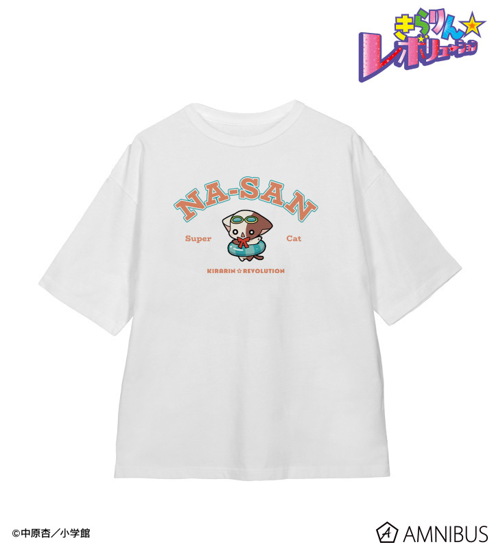 AB87119 預訂 2025/11月 きらりん☆レボリューション なーさん ちびキャラ 夏ver. BIGシルエットTシャツ うきわ/ユニセックス