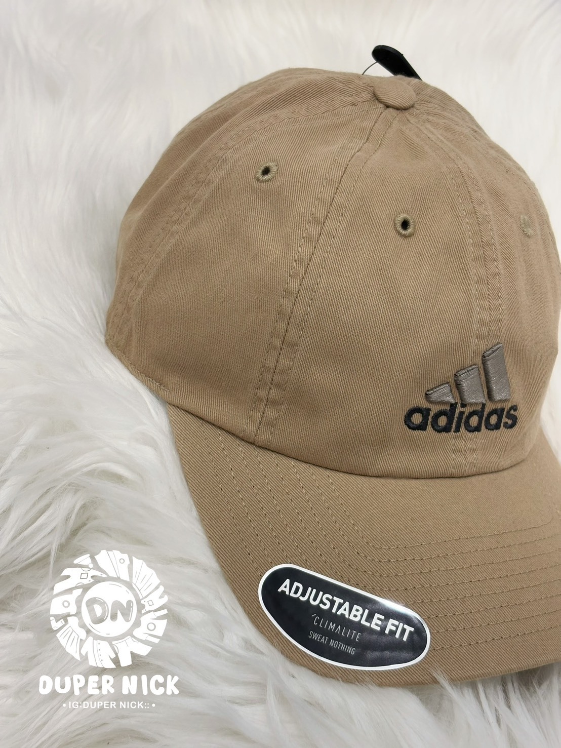 ADIDAS LOGO CAP 經典刺繡 U.S.A 美國限定 沙色 老帽
