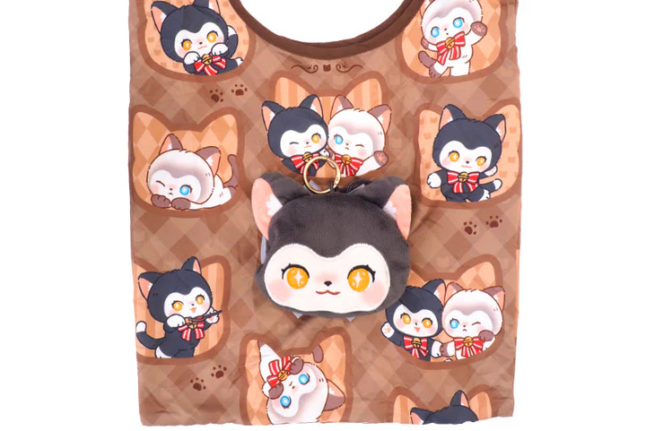 Mewky - 公仔頭型可折疊購物袋