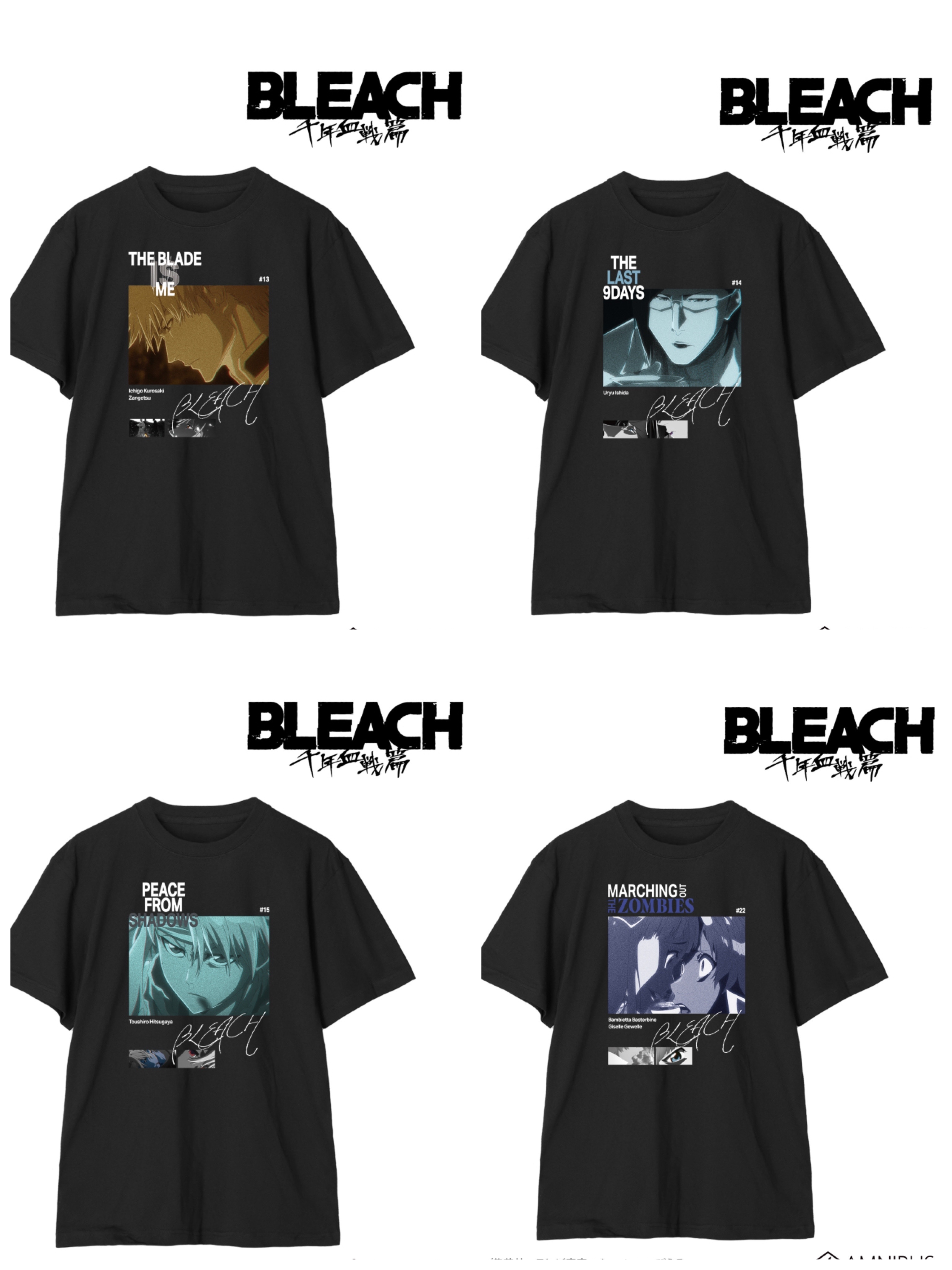 AB85586 預訂 2025/11月 TVアニメ『BLEACH 千年血戦篇』 場面写Tシャツ/メンズ