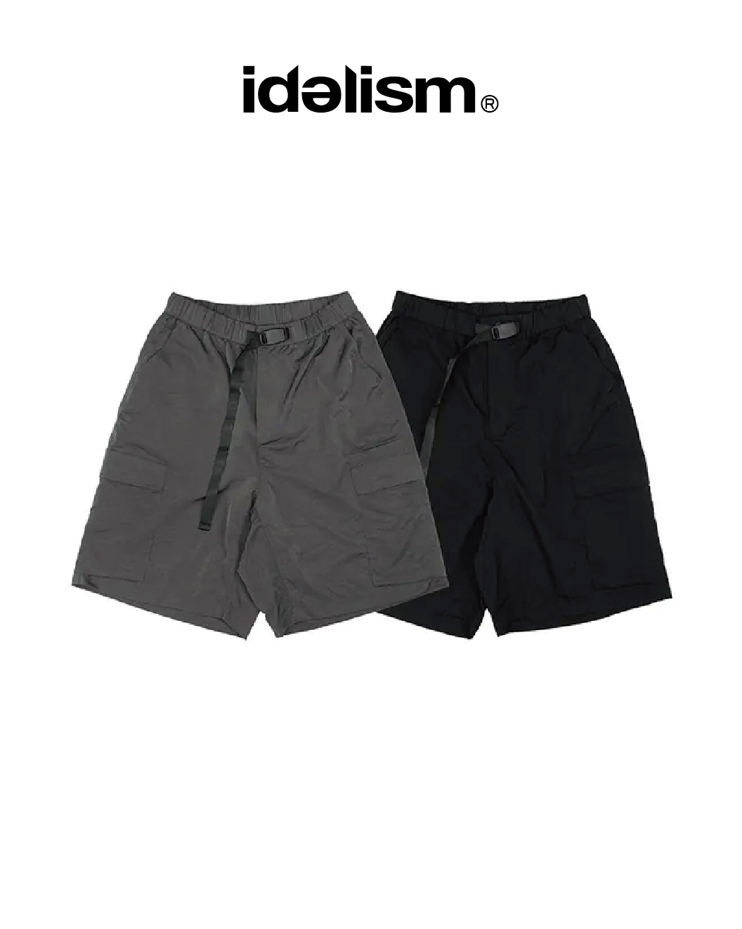 idealism 尼龍五分褲 灰/黑 Soft C-Jorts
