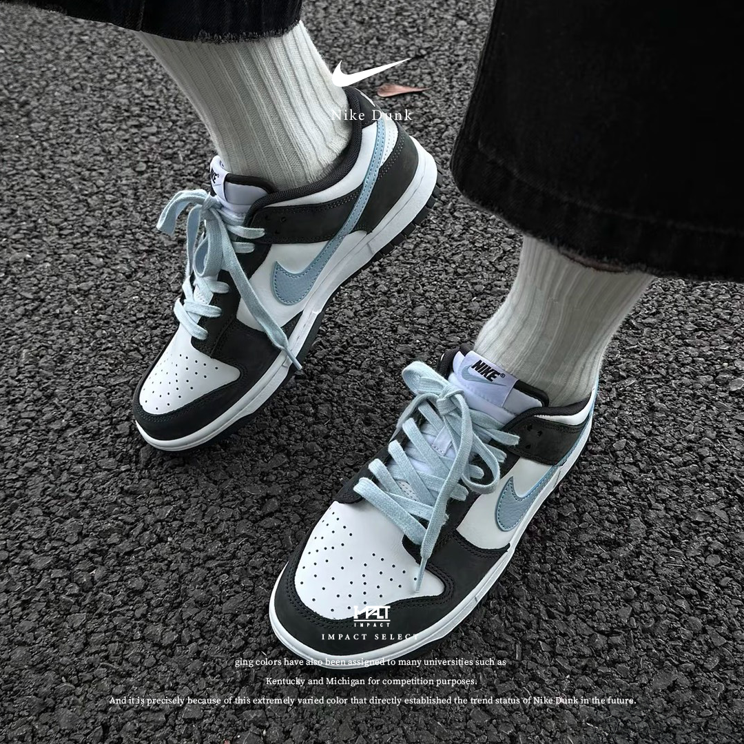 Nike Dunk Low Midnight Navy 麂皮 午夜清晨 水藍勾 黑藍 IB3079-100