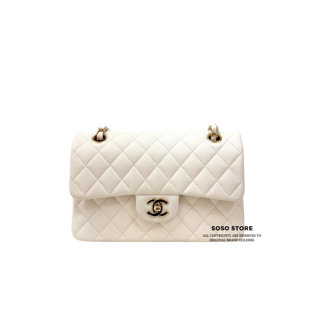 Chanel Classic Flap 20 cm - White / Ghw