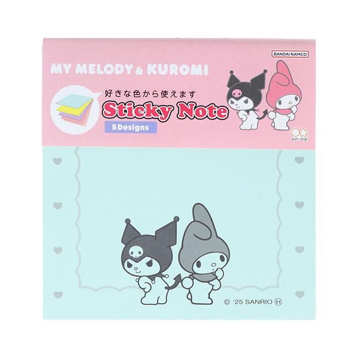 Sanrio 三麗鷗 Tack Memo 美樂蒂與庫洛米 My melody and Kuromi｜SUN STAR 日本