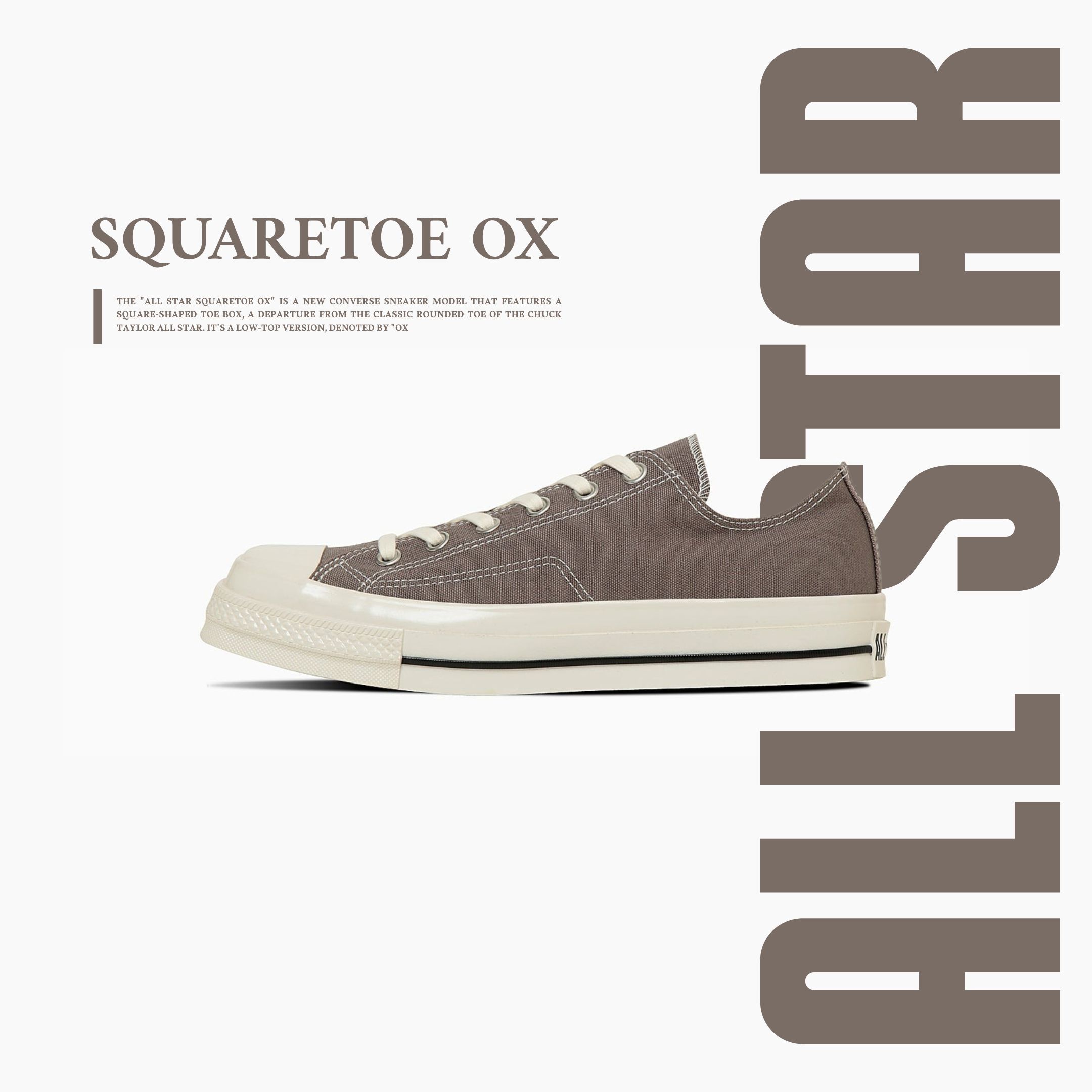 NICEDAY 代購 Converse 匡威 ALL STAR SQUARETOE OX 方頭 棕色 卡其 可可 經典 帆布鞋 31316152